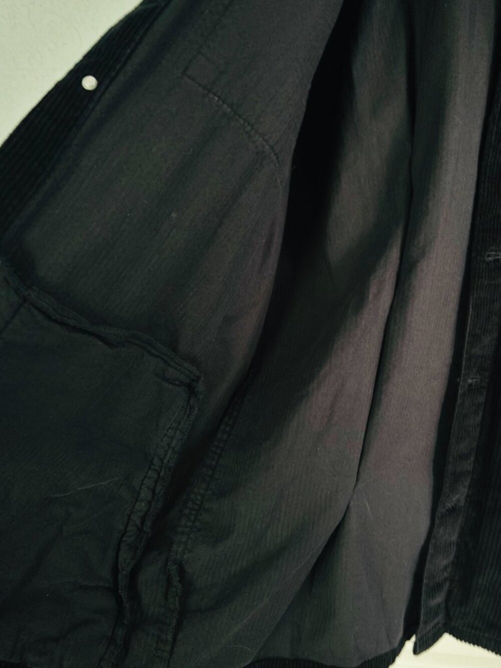 Arizona Jean Co Black Corduroy Shirt Jacket Overshirt Big Tall LT Cotton NWT - Picture 9 of 10
